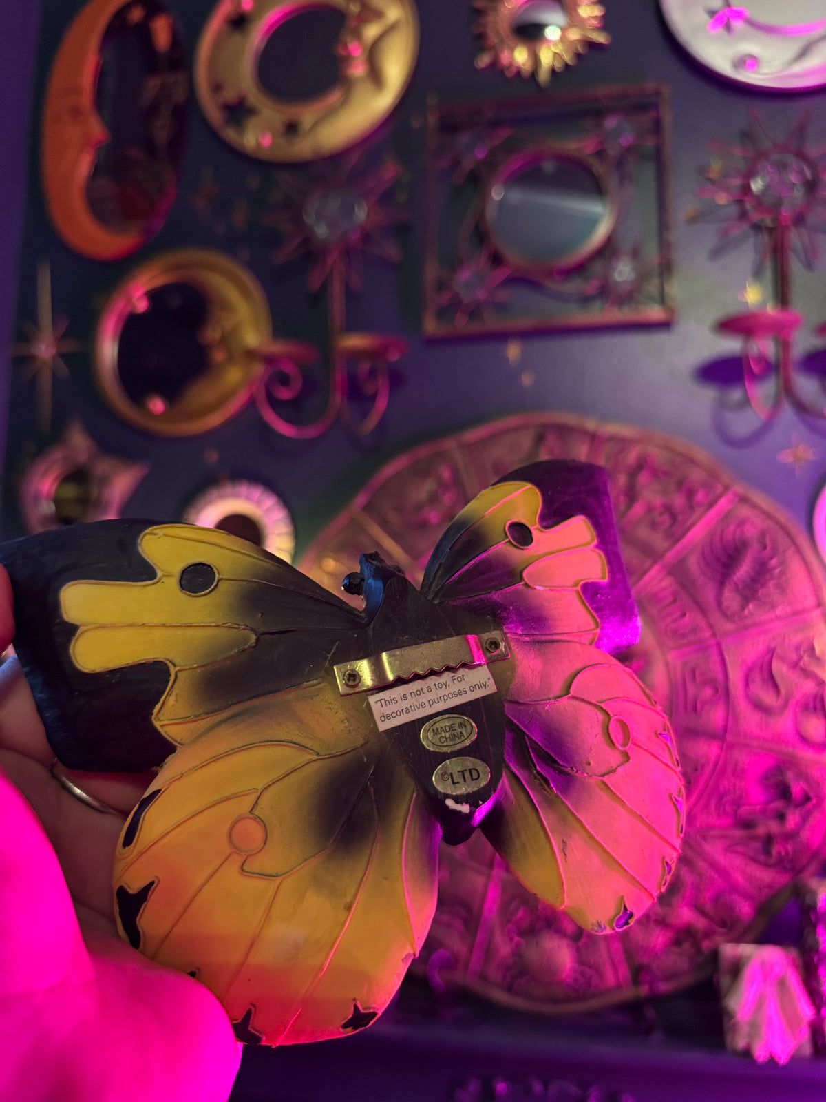 Yellow Butterfly Wall Plaque LTD